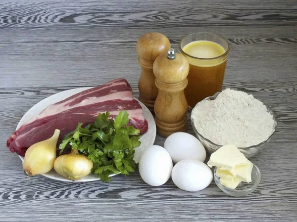 Prepare Todos Ingredientes Necessários Para Fazer Mantapur — Fotografia de Stock