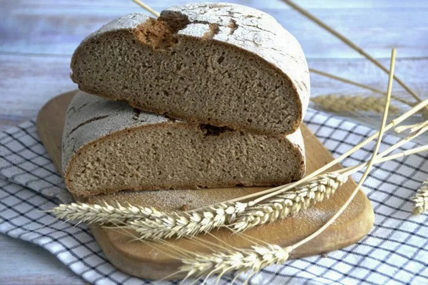 Abschnitt Sieht Man Die Gleichmäßige Feinporige Struktur Des Brotes Diabetikerbrot — Stockfoto