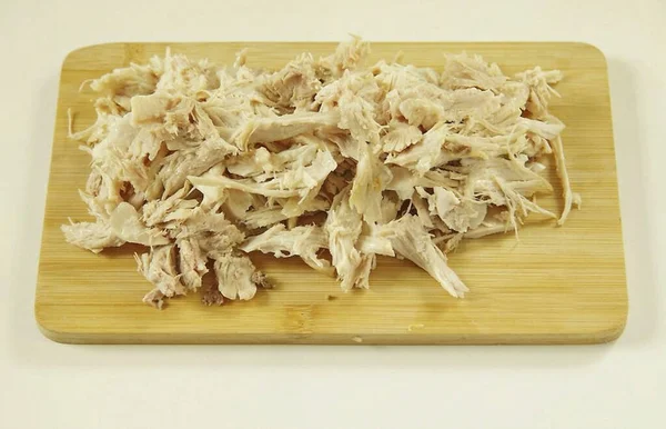 Chicken Fillet Finely Chop Take Apart Fibers — Stock Photo, Image