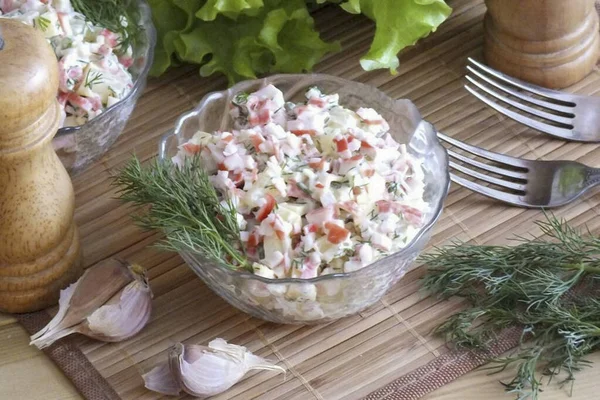 Salad Freckle Prepared Hurry Even Novice Cook Can Handle Bon — Stock Photo, Image
