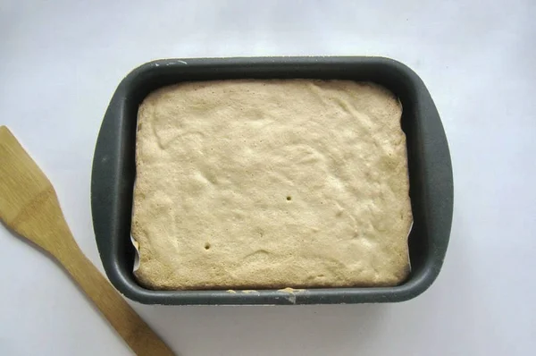Pastayı 170 Derecede Dakika Pişir Pişirme Süresi Fırınınıza Bağlı Tahta — Stok fotoğraf