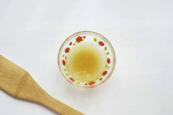 Soak Gelatin Pineapple Jar Cold Syrup — Stock Photo, Image