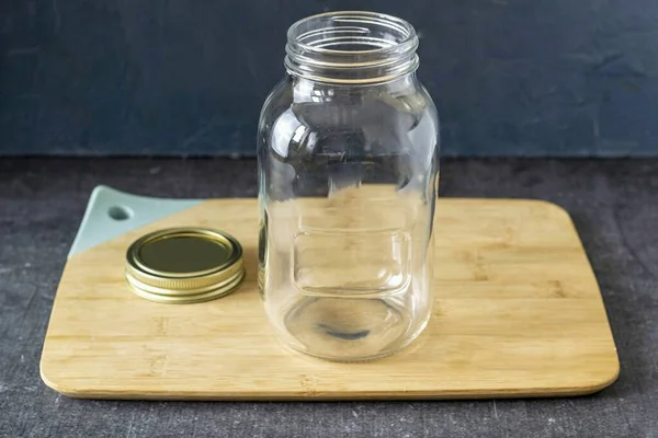 Wash Compote Jar Baking Soda Steam Sterilize Minutes Lid — Stock Photo, Image