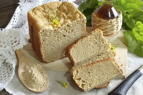 Готовий Хліб Має Чудовий Сіруватий Відтінок Смак Невеликою Кількістю Солодкості — стокове фото