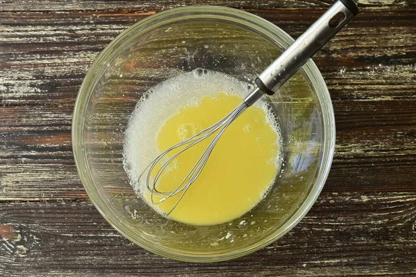 Stir Pour Melted Butter — Stock Photo, Image