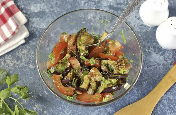 Mezclar Todo Bien Dejar Que Ensalada Empinada —  Fotos de Stock