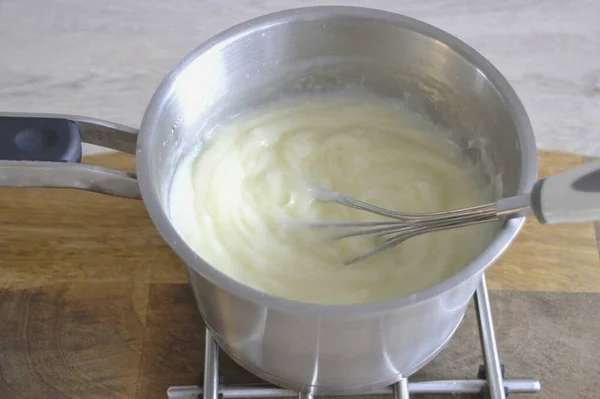 Boiling Cook Minutes Thickened — Stock Photo, Image