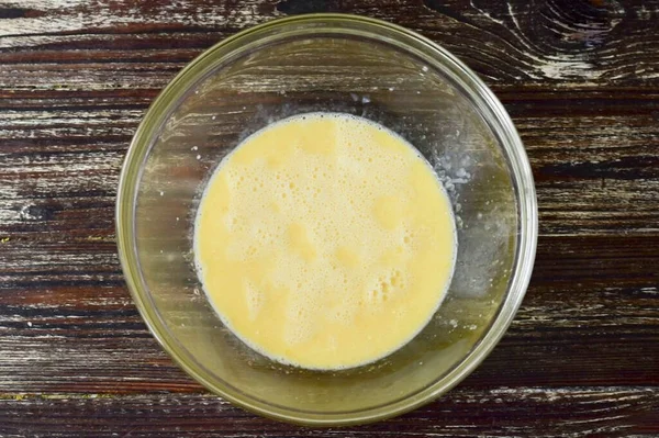 Despeje Leite Morno Manteiga Derretida — Fotografia de Stock