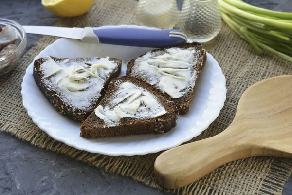 Brush Bread Butter — Stock Photo, Image