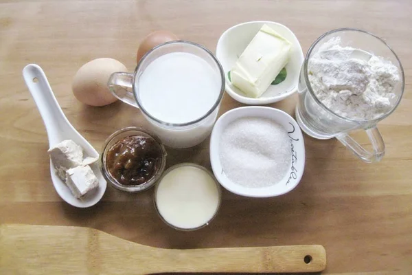 Připravte Všechny Ingredience Potřebné Výrobě Meruňkové Marmelády — Stock fotografie