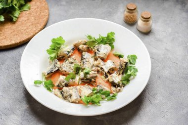 Maydanozu tabağa ekle..