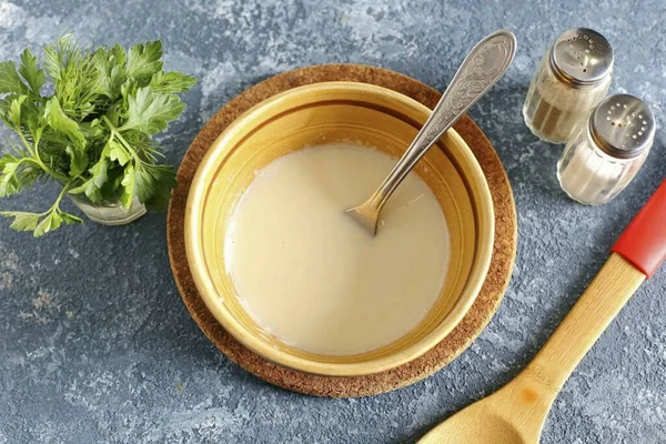 Então Acrescente Conchas Caldo Mexa — Fotografia de Stock