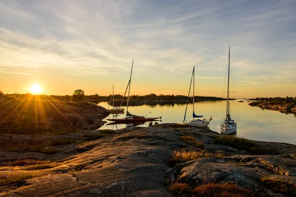 Archipelag zachód słońca — Zdjęcie stockowe