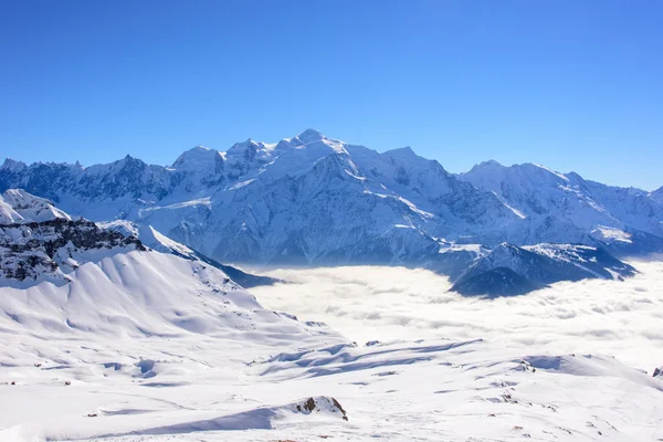 Monte blanc cume da montanha — Fotografia de Stock