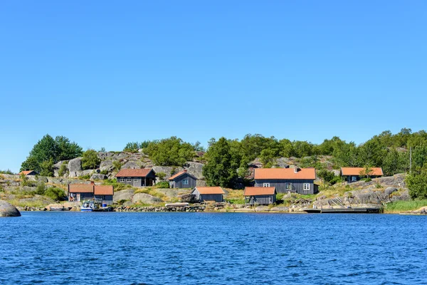 Group of old cottages in the archipelago — Stock Photo, Image
