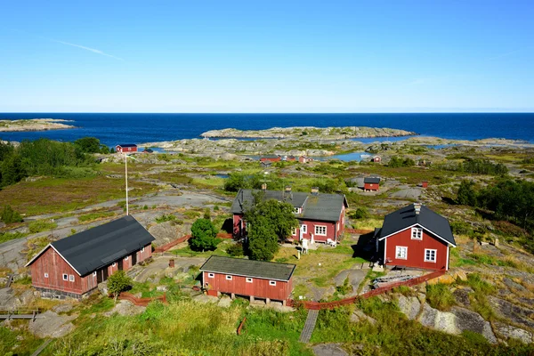 Starych domów czerwony w archipelagu — Zdjęcie stockowe