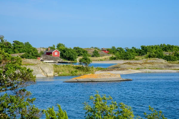 Lonley red huts — Stock Photo, Image