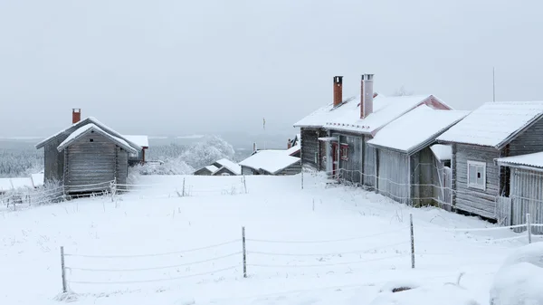 Old winter village — Stockfoto