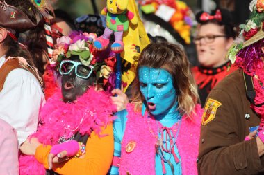 Kadın Avatar makyaj ve kostüm. Karnaval güzel 2016