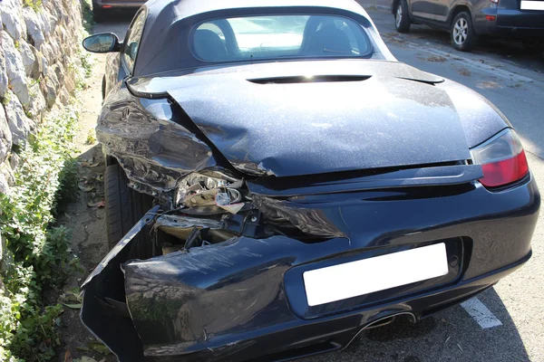 Sportwagen-Unfall — Stockfoto