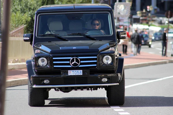 Black SUV Mercedes AMG G 65 in Monte-Carlo, Monaco — Stock Photo, Image