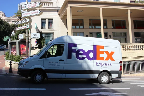 FedEx Express Van en Monte Carlo, Mónaco — Foto de Stock