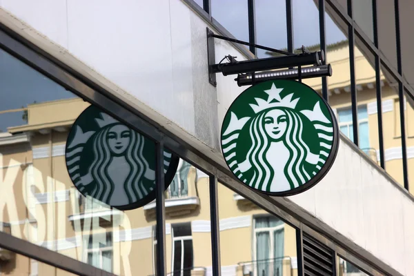 Starbucks Sign in Monaco, La Condamine — Stock Photo, Image