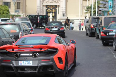Kırmızı Mclaren 675lt Monte-Carlo, Monaco