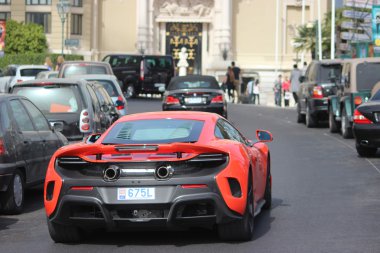 Kırmızı Mclaren 675lt Monte-Carlo, Monaco