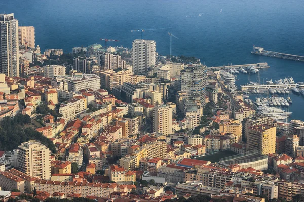 Veduta aerea di Porto Hercule e Monte-Carlo a Monaco — Foto Stock