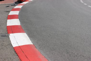 Motor yarışı asfalt ve Monaco Gp kaldırıma doku