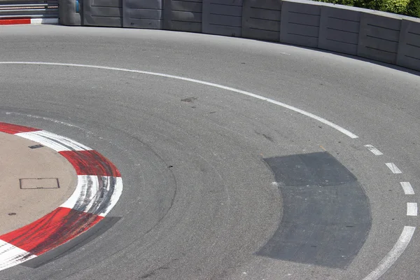 Textura de Asfalto de Corrida Automóvel e Fenda no Monaco GP — Fotografia de Stock