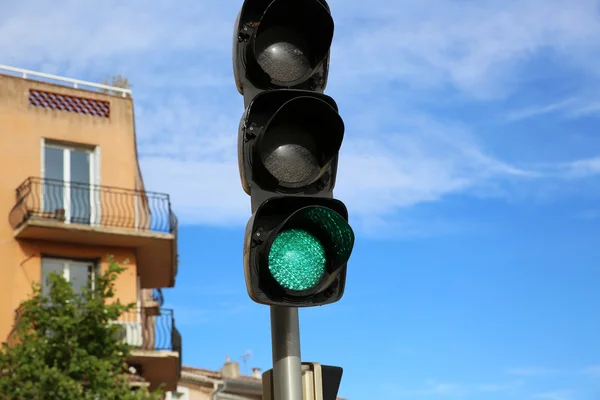 Luce verde del segnale — Foto Stock