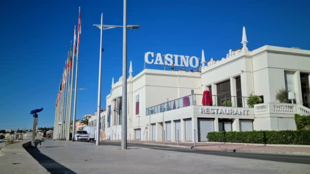 Мбаппе Франция Сентября 2020 Года Exterior View White Facade Casino — стоковое видео