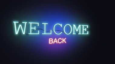 Siyah Arkaplanda 3D Neon İşaret Animasyonu - 4K Ultra 