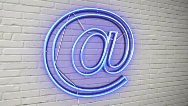 Bei Sign Blue Neon Bei Symbol Oder Kommerziellen Animationen Design — Stockvideo