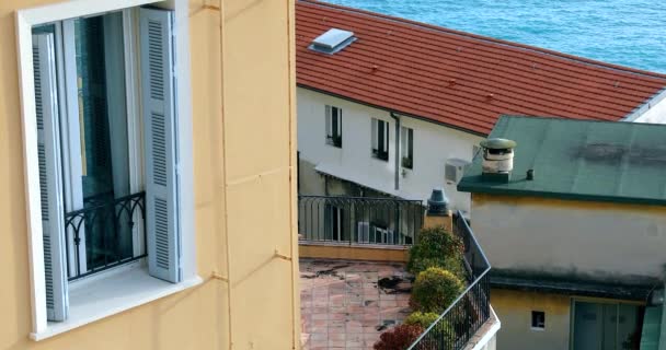 Windows Terraces Aerial View Mediterranean Sea Nice French Riviera Francie — Stock video