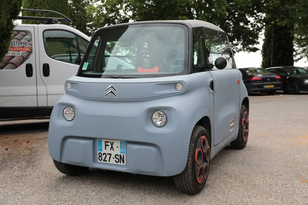 Seillans Francia Junio 2021 French Small Citroen Ami Electric Coche —  Fotos de Stock