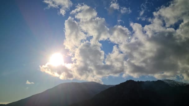 Backlit Sun Mountains French Riviera Dci Resolution — 비디오