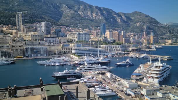 Monte Carlo Monaco Juillet 2021 Belle Vue Panoramique Port Monaco — Video