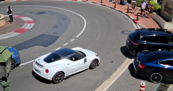 Monte Carlo Monaco Augusti 2021 Vit Alfa Romeo Typ 960 — Stockvideo