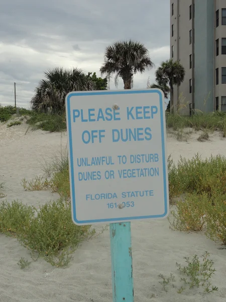 Please Keep Off Dunes Sign — Stock Photo, Image