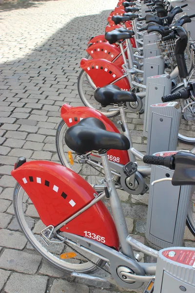 Sistema para compartir bicicletas - Lyon Francia — Foto de Stock