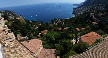 Panoramik Roquebrune Cap Martin, Azur coast, Fransa