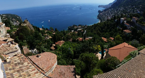 Panoramisch zicht op Roquebrune Cap Martin, Azur kust, Frankrijk — Stockfoto