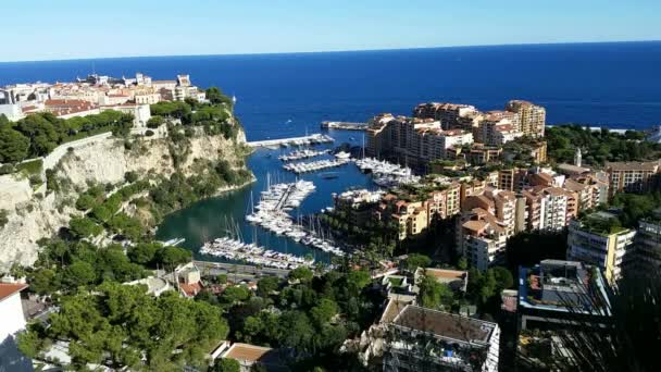 Monaco Fontvieille idő telik el — Stock videók