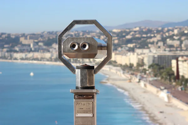 Tourist Binoculars at Nice — Stock Photo, Image