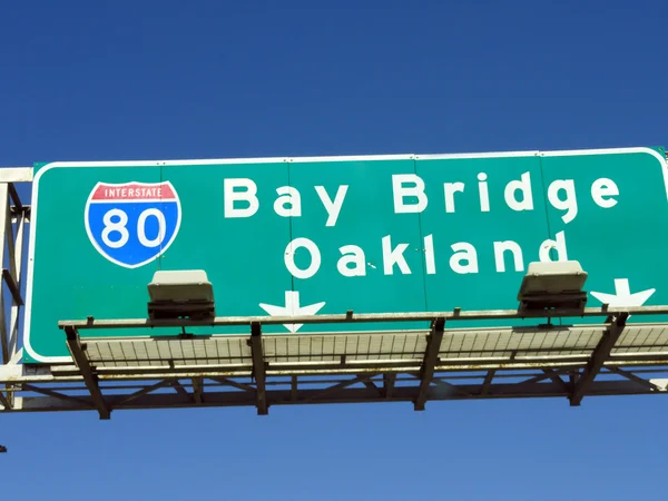 Bay Bridge Oakland teken — Stockfoto