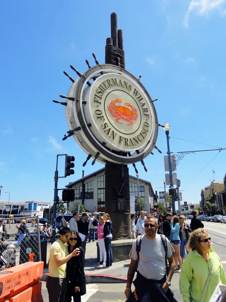 Famoso signo de Fisherman 's Wharf — Foto de Stock