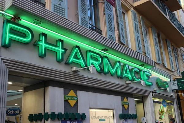 Signo de farmacia francesa — Foto de Stock